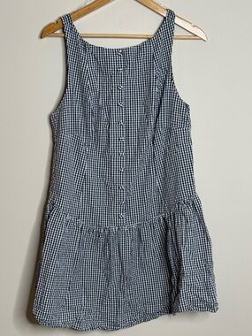 wild fable Navy and White Gingham drop front mini dress